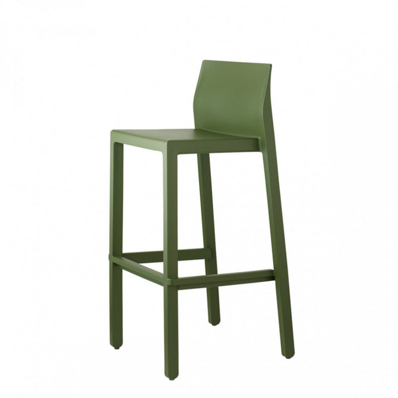SET 4 SGABELLI KATE TECNOPOLIMERO HT 65CM MADE IN ITALY SCAB DESIGN - Verde oliva 56
