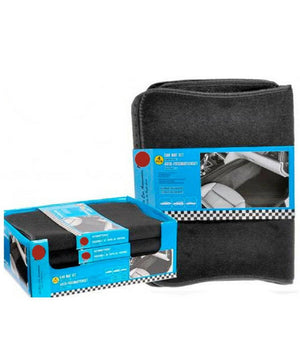 Set 4 Tappetini Per Auto In Moquette Nera Antiscivolo Protezione Interni         