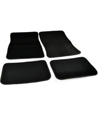 Set 4 Tappetini Per Auto In Moquette Nera Antiscivolo Protezione Interni         