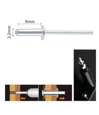 Set 46 Pz Rivetti Rivetto 3.2x9mm Accessori Bricolage Ferramenta Fai Da Te 94950         