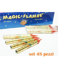 Set 48 Candeline Scintilla Magic Flambè Candela Pirotecnica Compleanno Festa         