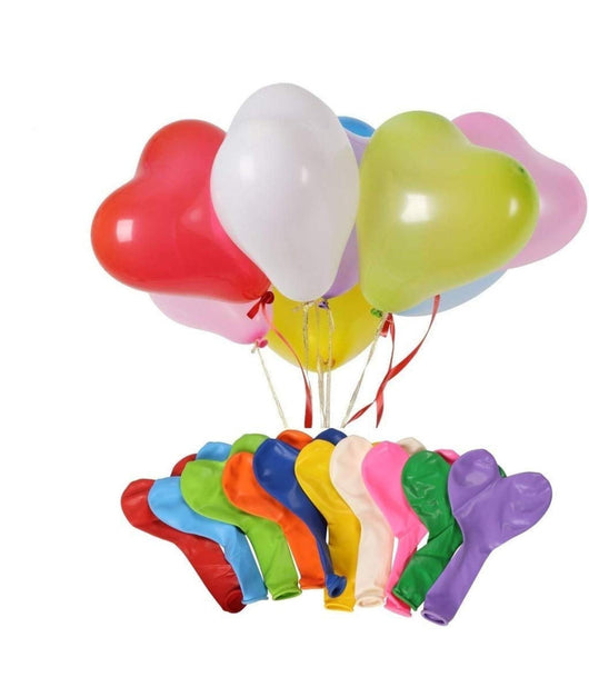 Set 8 Pezzi Palloncini Palloncino Forma Cuore Colorati Misti Festoni Decorazione         