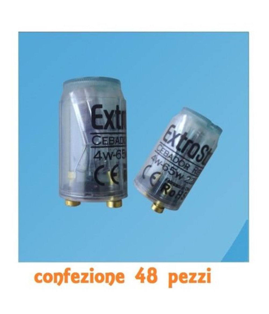 Set 48 Pezzi Starter Neon Lampade Ad Incandescenza Plafoniera Lampada 4-65w         