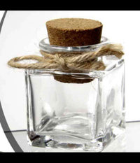 Set 48 Pz Barattolo Barattolino Tappo Sughero Bomboniera In Vetro 4x5cm 715778         