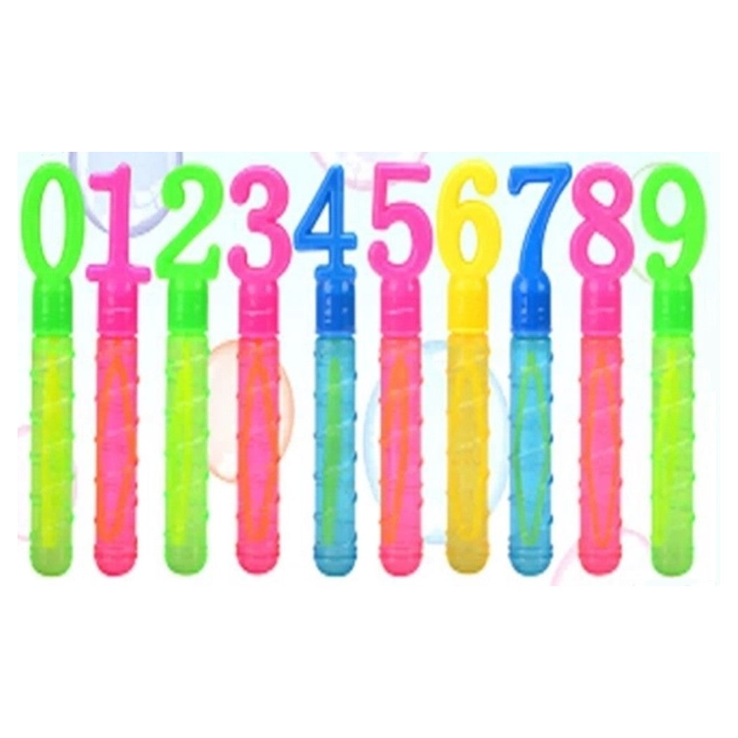 Trade Shop - Set 4pz Bacchette Per Bolle Di Sapone Con Testa A Numero 30ml Gioco Bambini 3+ 6560331 -