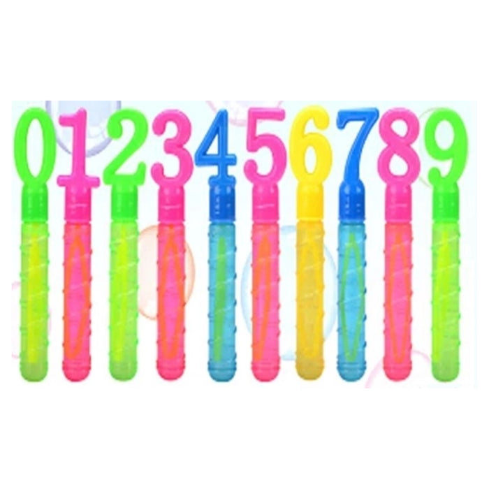 Trade Shop - Set 4pz Bacchette Per Bolle Di Sapone Con Testa A Numero 30ml Gioco Bambini 3+ 6560331 -