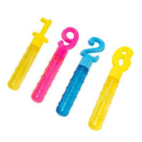Trade Shop - Set 4pz Bacchette Per Bolle Di Sapone Con Testa A Numero 30ml Gioco Bambini 3+ 6560331 -