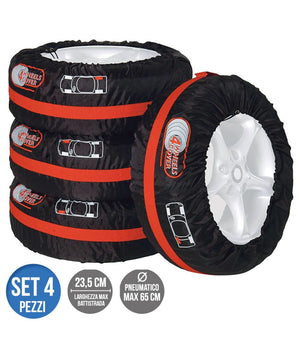 Set 4pz Borsa Custodia Protezione Pneumatici Auto Cover Storage Gomme Ruote 65cm         