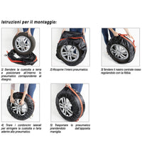 Set 4pz Borsa Custodia Protezione Pneumatici Auto Cover Storage Gomme Ruote 65cm         
