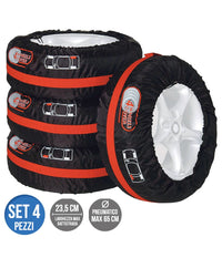 Trade Shop - Set 4pz Borsa Custodia Protezione Pneumatici Auto Cover Storage Gomme Ruote 65cm -
