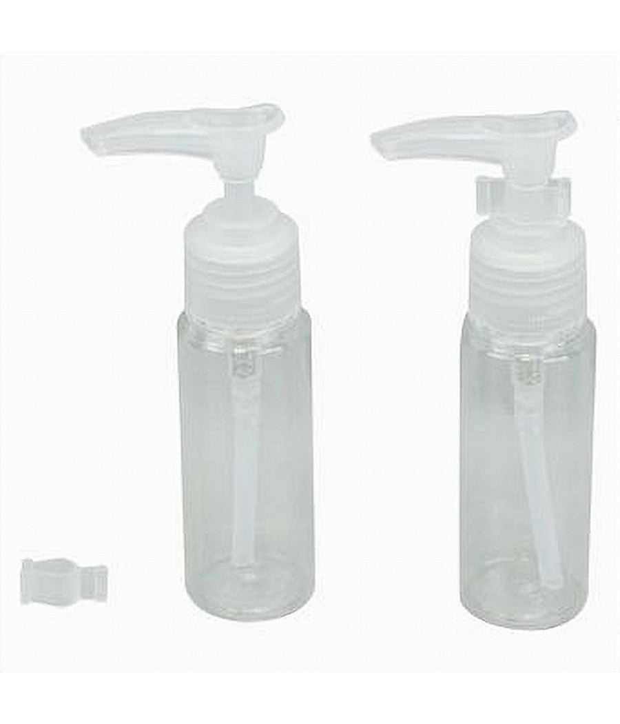 Set 4pz Bottiglia Da Viaggi Vuota Trasparente 30ml Dispenser Con Erogatore 79388         