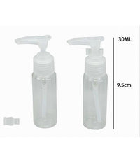 Set 4pz Bottiglia Da Viaggi Vuota Trasparente 30ml Dispenser Con Erogatore 79388         