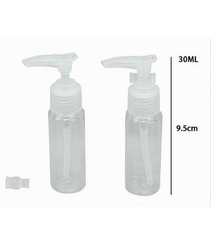 Set 4pz Bottiglia Da Viaggi Vuota Trasparente 30ml Dispenser Con Erogatore 79388         