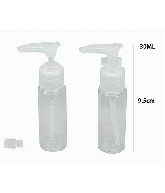 Set 4pz Bottiglia Da Viaggi Vuota Trasparente 30ml Dispenser Con Erogatore 79388         