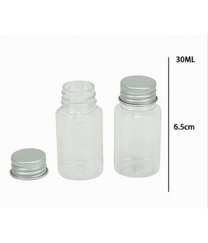 Set 4pz Bottiglia Viaggio Contenitori Vuoti Ricaricabili Tappo A Vite 30ml 79382         