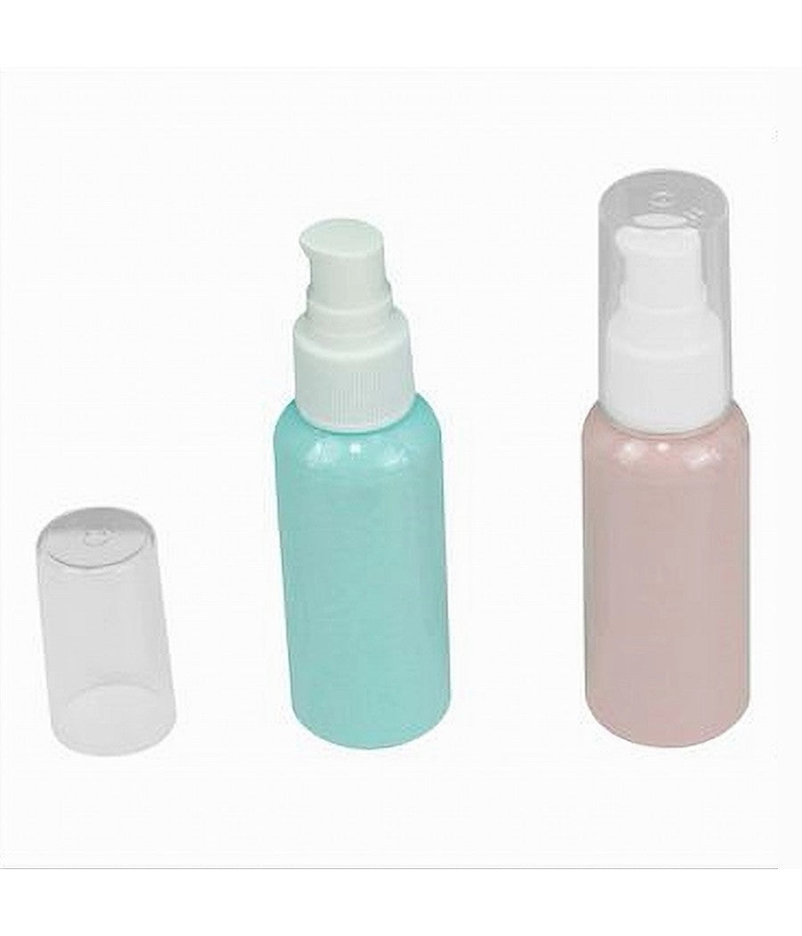 Set 4pz Bottiglia Viaggio Vuota 35ml Dispenser A Pompa Per Crema Cosmetici 79379         