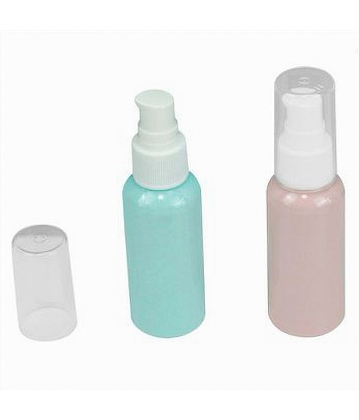 Set 4pz Bottiglia Viaggio Vuota 50ml Dispenser A Pompa Per Crema Cosmetici 79380         