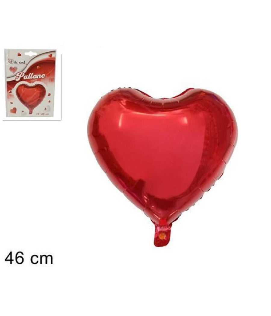 Set 4pz Cuore Rosso Elio 46cm 18" Pallone Palloncino San Valentino Addobbo Festa         
