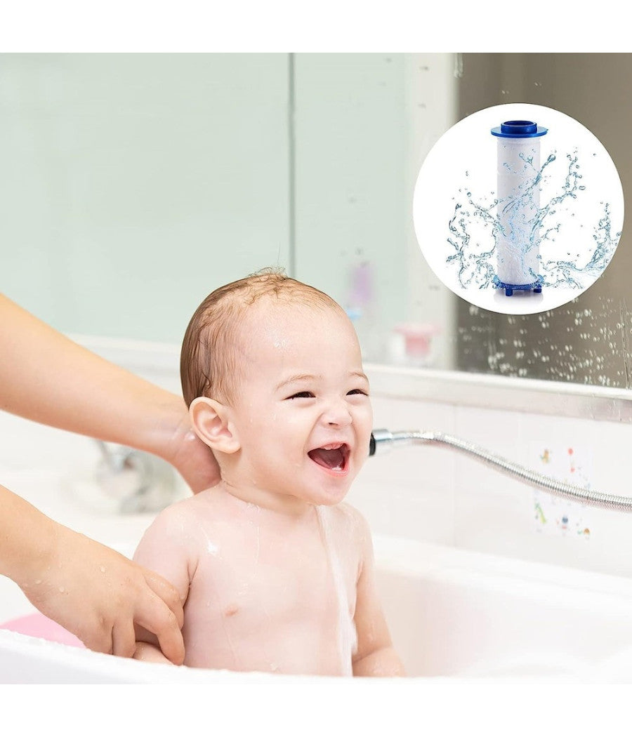 Set 4pz Filtro In Cotone Pp Ricambio Per Doccetta Soffione Doccia Rimovibili 59998         