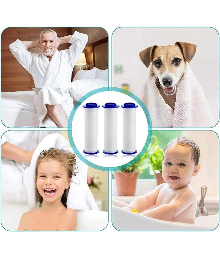 Set 4pz Filtro In Cotone Pp Ricambio Per Doccetta Soffione Doccia Rimovibili 59998         