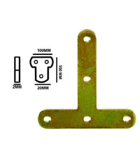 Set 4pz Lastrina Lastrine Ad Angolo Forma T 100x20x2mm Con Viti Per Mobili 91225         