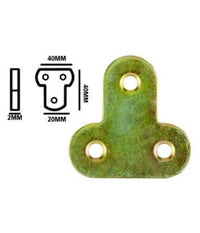 Set 4pz Lastrina Lastrine Ad Angolo Forma T 40x20x2 Mm Con Viti Per Mobili 91223         