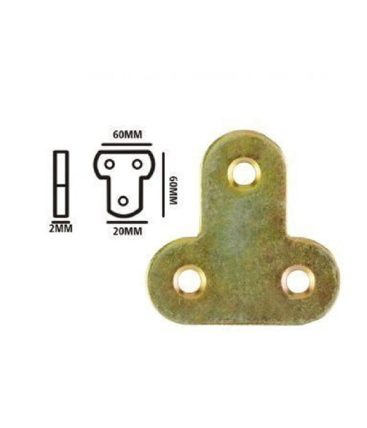 Set 4pz Lastrina Lastrine Ad Angolo Forma T 60x20x2 Mm Con Viti Per Mobili 91224         