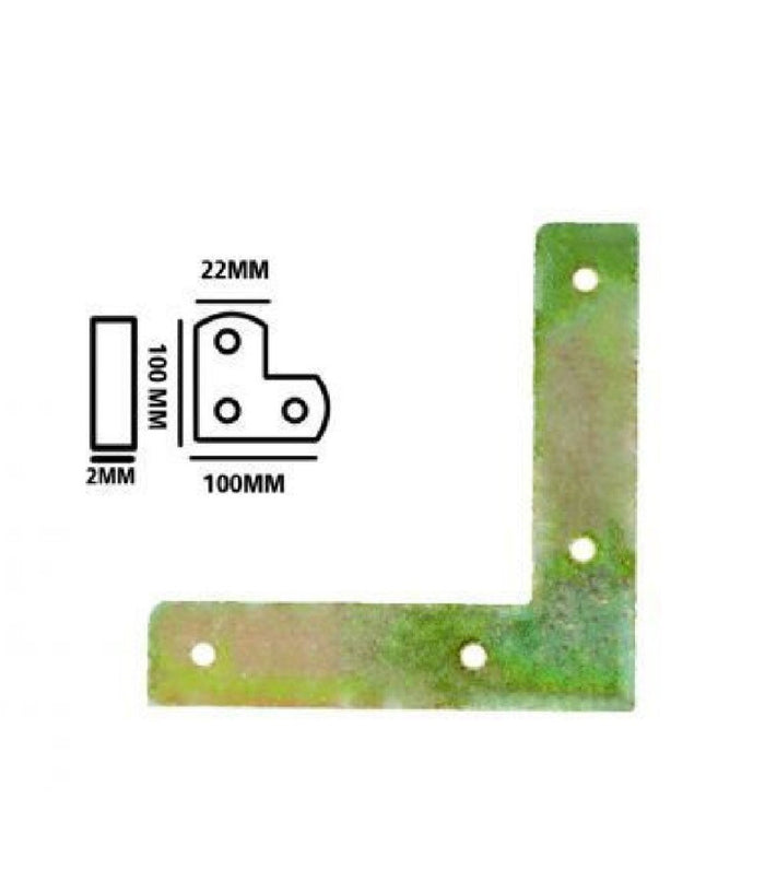 Set 4pz Lastrina Lastrine Ad Angolo Forma V 100x22x2mm Con Viti Per Mobili 91229         