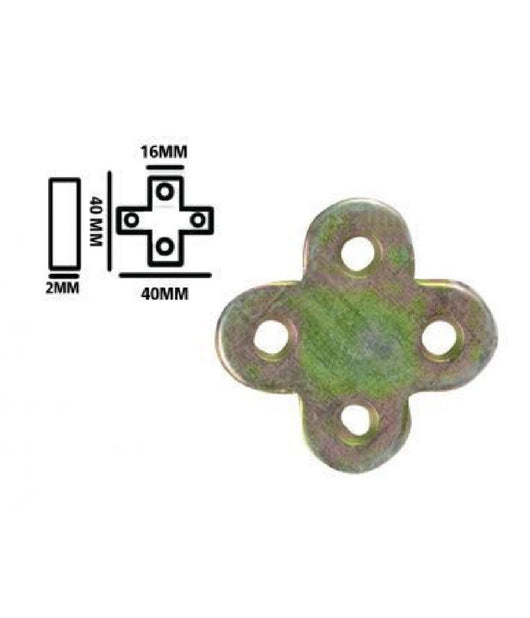 Set 4pz Lastrina Lastrine Ad Angolo Forma X 40x16x2mm Con Viti Per Mobili 91231         