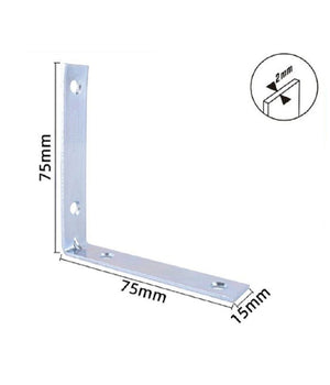Set 4pz Lastrine Ad Angolo Lastrina Angolare 75x75x15x2 Mm Con Viti Mobili 57115         