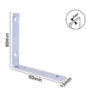 Set 4pz Lastrine Ad Angolo Lastrina Angolare 80x80x15x2mm Con Viti Mobili 57116         