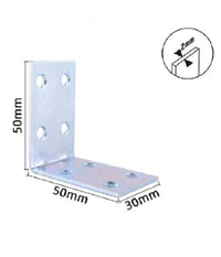 Set 4pz Lastrine Lastrina Ad Angolo Angolare 50x50x30x2 Mm Con Viti Mobili 57121         