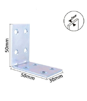 Set 4pz Lastrine Lastrina Ad Angolo Angolare 50x50x30x2 Mm Con Viti Mobili 57121         