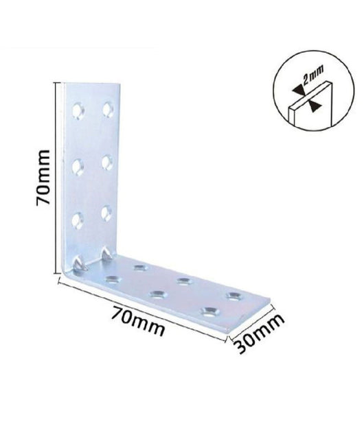 Set 4pz Lastrine Lastrina Ad Angolo Angolare 70x70x30x2 Mm Con Viti Mobili 57123         