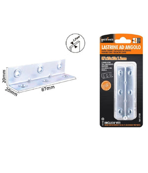 Set 4pz Lastrine Lastrina Ad Angolo Angolare 87x20x20x1.2 Mm Viti Mobili 57130         