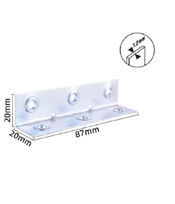 Set 4pz Lastrine Lastrina Ad Angolo Angolare 87x20x20x1.2 Mm Viti Mobili 57130         