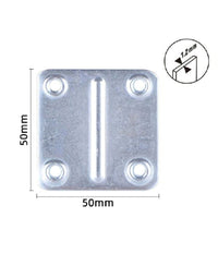 Set 4pz Lastrine Lastrina Piastra Di Giunzione 50x50x1.2mm Con Viti Mobili 57131         