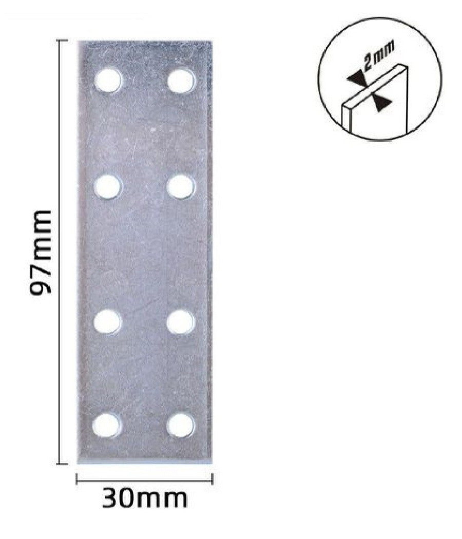 Set 4pz Lastrine Lastrina Piastra Di Giunzione 97x30x2 Mm Con Viti Mobili 57139         