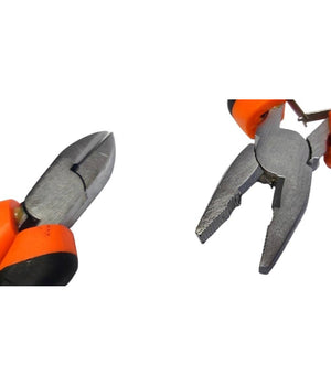 Set 4pz Mini Pinza Per Fabro Elettricista 115 Mm Acciaio Ergonomica Bricolage         