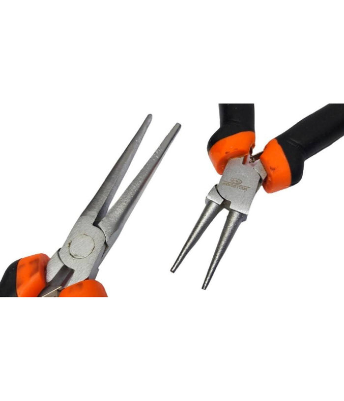 Set 4pz Mini Pinza Per Fabro Elettricista 115 Mm Acciaio Ergonomica Bricolage         