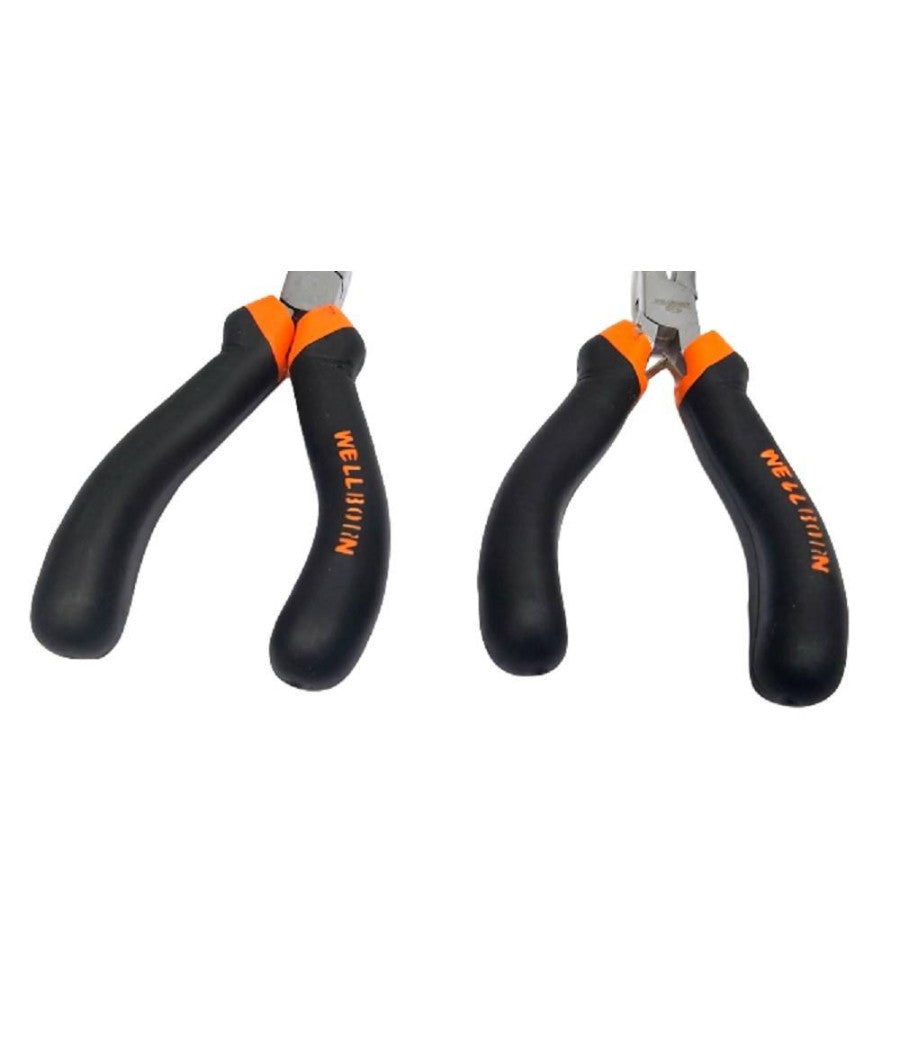 Set 4pz Mini Pinza Per Fabro Elettricista 115 Mm Acciaio Ergonomica Bricolage         