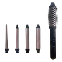 Trade Shop - Set 5 In 1 Spazzola Termica Per Capelli Accessori Intercambiabili Styling Per Casa Viaggi -