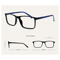 Trade Shop - Set 5 Occhiali Da Lettura Montatura Media Rettangolari Uomo Donna Cerniere Molla    -gradazione +3,50    -