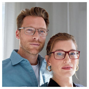 Trade Shop - Set 5 Occhiali Da Lettura Montatura Media Rettangolari Uomo Donna Cerniere Molla    -gradazione +1,50    -