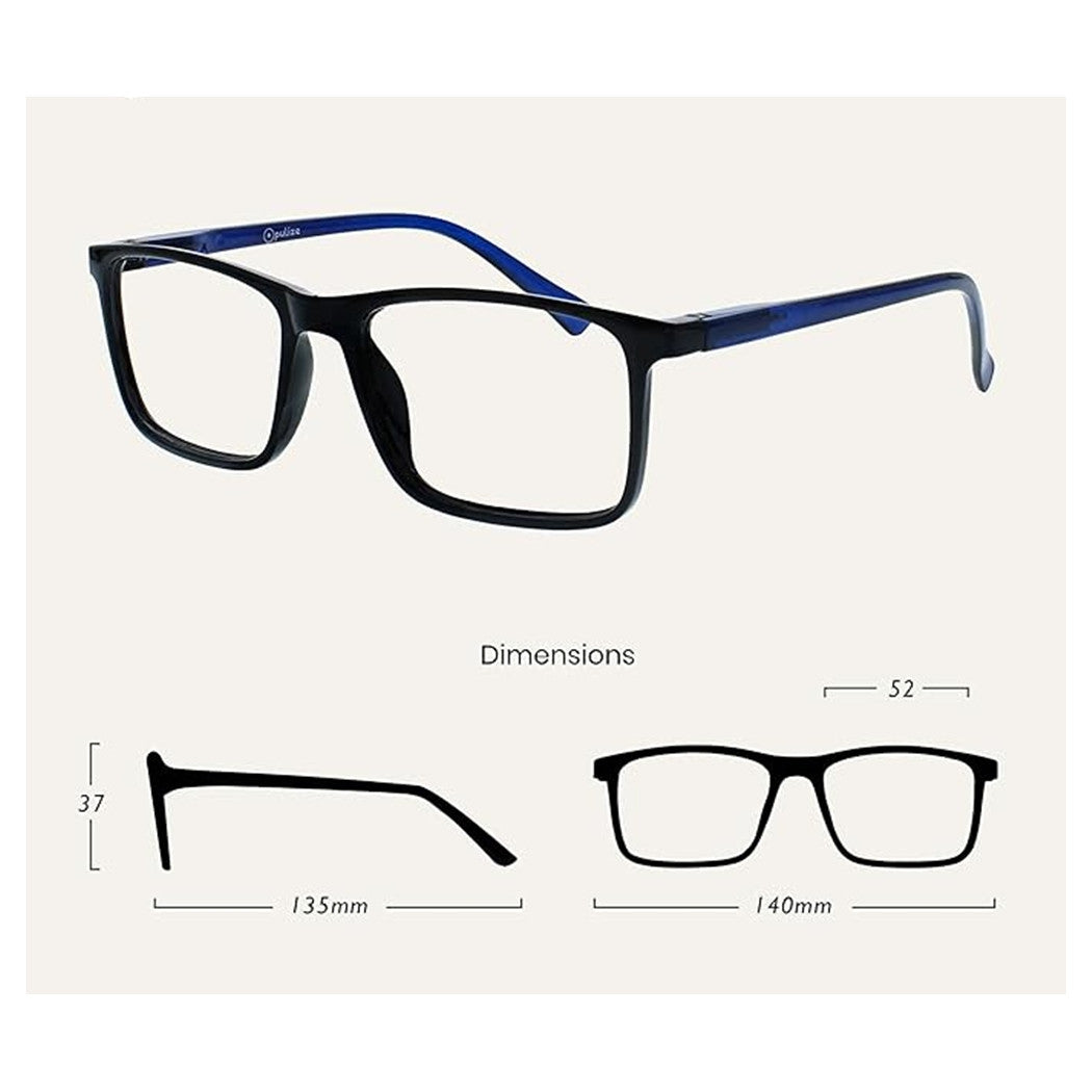 Trade Shop - Set 5 Occhiali Da Lettura Montatura Media Rettangolari Uomo Donna Cerniere Molla    -gradazione +1,00    -