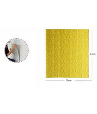 Set 5 Pannelli Muro 3d Adesivo Parete Piastrelle Mattonelle Giallo Pannello 62680         