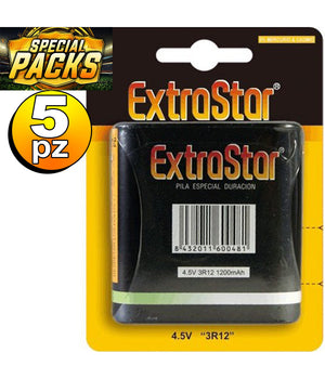 Set 5 Pezzi Batteria Pila Batteria Zinco Carbone 4,5v 4.5v 3lr12 Piatta Alcalina         