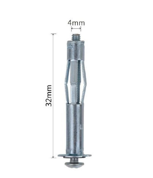 Set 5 Pz Tasselli Metallici Espandibili Viti A Espansione Stile I 4 X 32mm 92848         