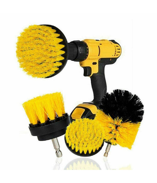 Set 5 Spazzole Spazzola Rotante Per Trapano Pulizia Ceramica Fughe Griglie         