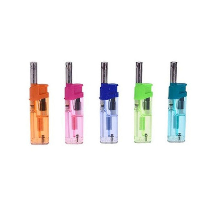 Trade Shop - Set 50 Pezzi Accendigas Accendi Gas A Fiamma Canna Corta Trasparente 40411555 -
